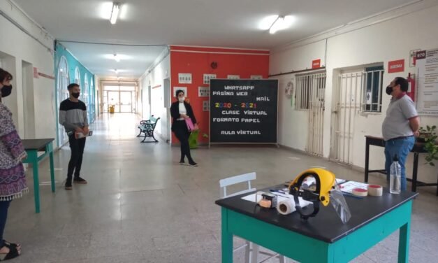 Los alumnos de Sexto Año de la EETP N° 670, hoy volvieron a clase