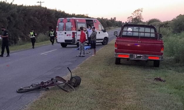 Siniestro fatal en Coronda: falleció un ciclista que circulaba por Ruta 11