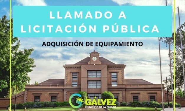 El Municipio llama a Licitación Pública para adquirir nuevo equipamiento