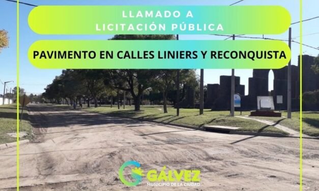 Llamado a licitación para la pavimentación de seis calles