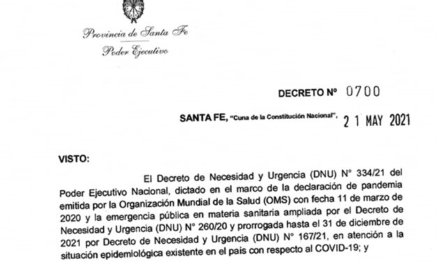 La provincia de Santa Fe adhirió al Decreto de Necesidad y Urgencia del gobierno nacional
