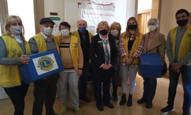 El Club de Leones «Dante Giacomelli» hizo entrega de cascos de protección al Hospital