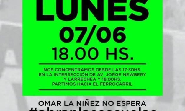 Este lunes 7, convocan a caravana y bocinazo pidiendo por la educación presencial
