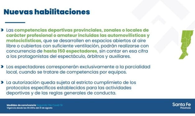 LA PROVINCIA DIO A CONOCER LAS NUEVAS MEDIDAS DE CONVIVENCIA EN EL MARCO DE LA PANDEMIA DE COVID
