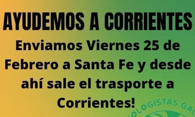 Ecologistas Gálvez organiza movida solidaria por Corrientes