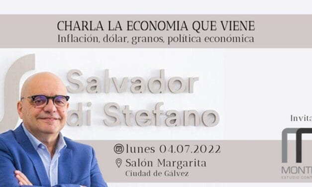 Salvador Di Stéfano disertará en Gálvez sobre la economía que viene