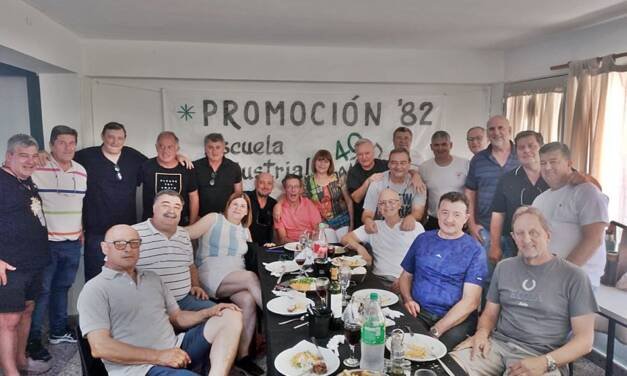 Sociales: la Promoción ’82 de la Escuela «Hipólito Irigoyen» celebró sus 40 años de egresados