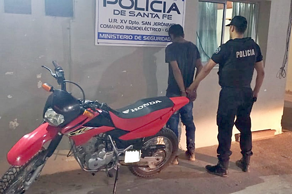 Policiales: un aprehendido por robo de moto