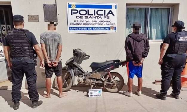 Policiales: los detuvieron con moto robada en mayo del 2022
