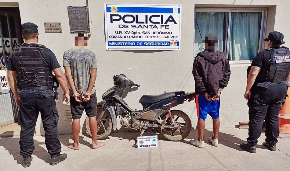 Policiales: los detuvieron con moto robada en mayo del 2022