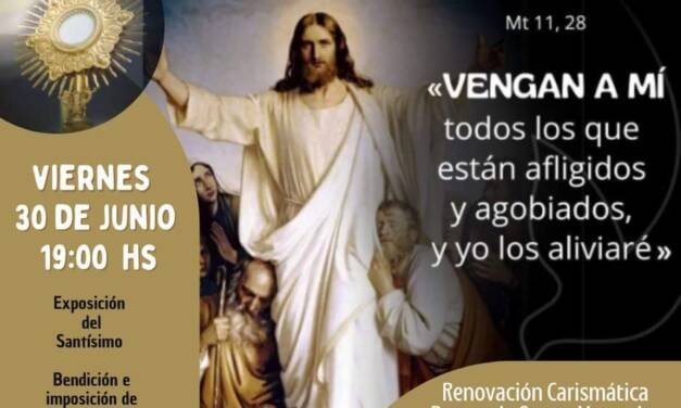 Invitan a la Misa Carismática para Enfermos y Afligidos en la Parroquia Santa Margarita