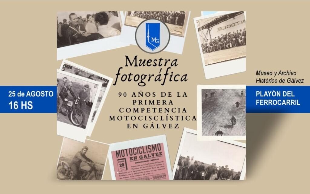 Este domingo, muestra por los 90 años de la primera carrera de motos en Gálvez