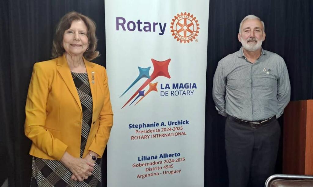 La gobernadora del Rotary Club Liliana Alberto llevó adelante una importante agenda de actividades en la ciudad