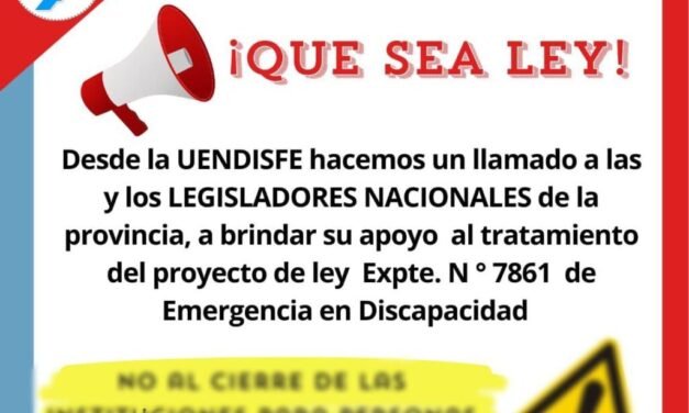 Pinquén Gálvez: piden el tratamiento de la Emergencia en Discapacidad
