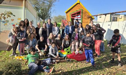 Scaglia, Tejeda y Diana en recorrida por instituciones: «Cada convenio que se firmó, ya se materializó en obras»