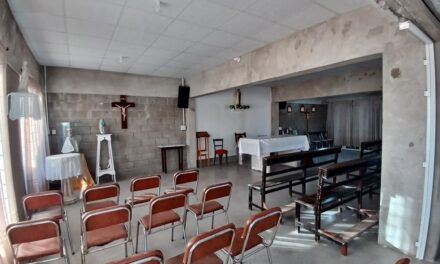 Avanza la obra de construcción de la nave de la Capilla Santa Teresita