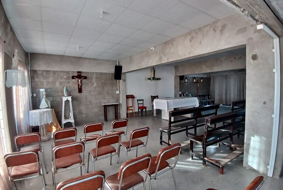 Avanza la obra de construcción de la nave de la Capilla Santa Teresita