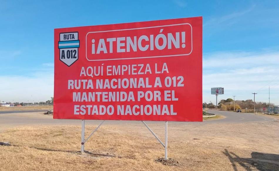 Rutas nacionales sin mantenimiento en la provincia: señalizan con carteles “por el estado catastrófico” en que se encuentran