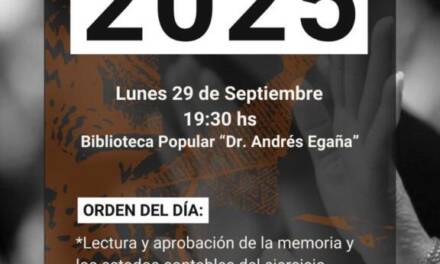 Convocatoria a Asamblea General Ordinaria de la Biblioteca Popular Dr. Andrés Egaña