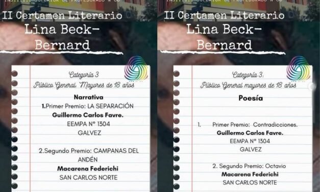 El profesor Guillermo Favre ganó certamen literario por partida doble