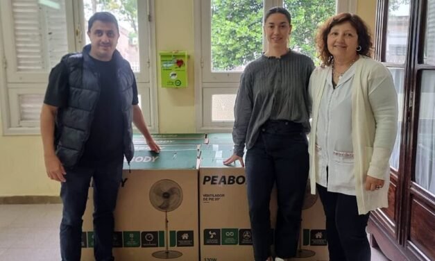 La Escuela Nro. 305 recibió ventiladores gestionados por la vicegobernadora Gisela Scaglia