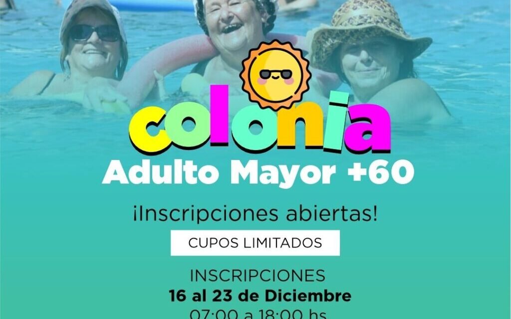 Municipio: invitan a sumarse a la colonia para adultos mayores