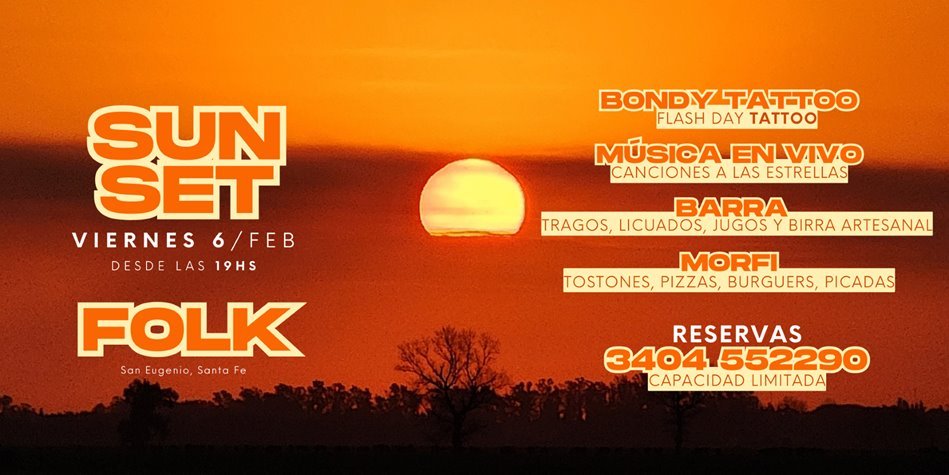 FOLK SUNSET: música, arte y sabores para recibir el atardecer en San Eugenio