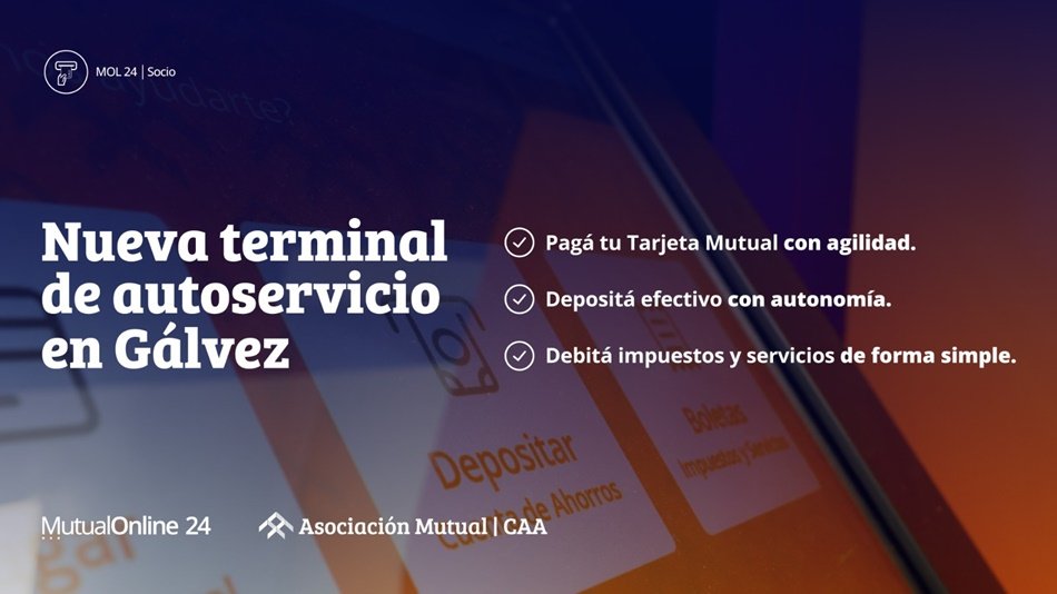 La Mutual del C.A. Argentino habilitó una nueva terminal de autoservicio en Gálvez
