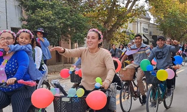 Con su tradicional bicicleteada en familia y jornada en el club, el Jardín nro. 108 cerró una semana de festejos
