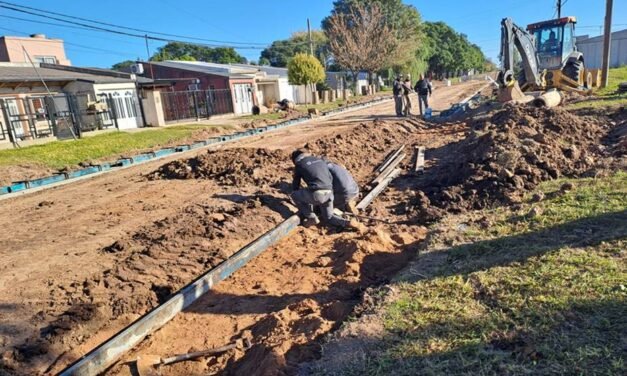 Municipio: avanza obra de 9 cuadras de cordón cuneta