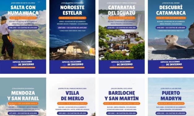 El área de Turismo de la mutual del C.A. Argentino, te cuenta sus salidas para estas vacaciones de invierno