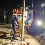 AGUAS SANTAFESINAS: CONCRETARON OPERATIVOS NOCTURNOS DE MANTENIMIENTO DE UN CONDUCTO CLOACAL PRIMARIO