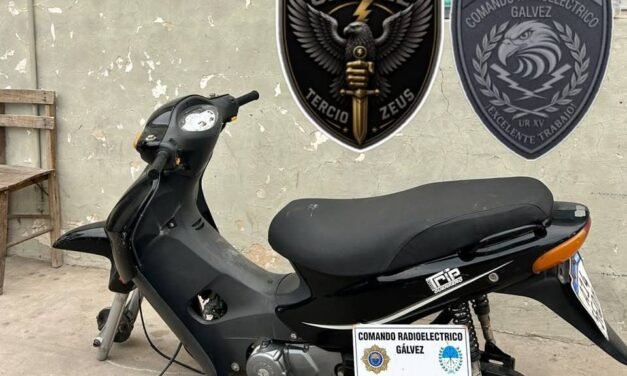 RECUPERARON MOTO ROBADA EN LA ZONA RURAL DE LA CIUDAD